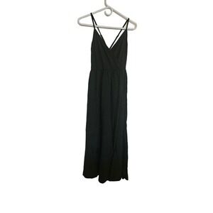 ININ Dress Size Small Black Strappy midi cross front adjustable straps NWT‎